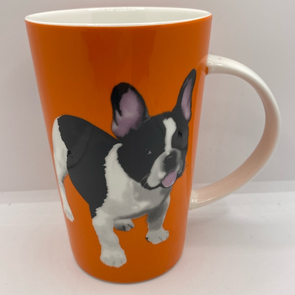 Maxwell & Williams Christopher Vine Paws Dog Puppy Mug Cup Orange